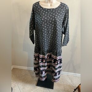 Handmade vintage quilt pattern dress size large